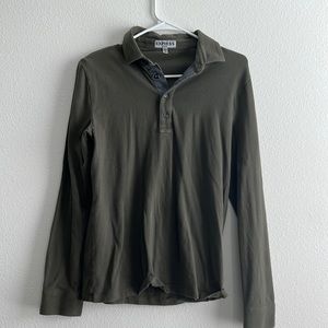 Express army green long sleeve mens